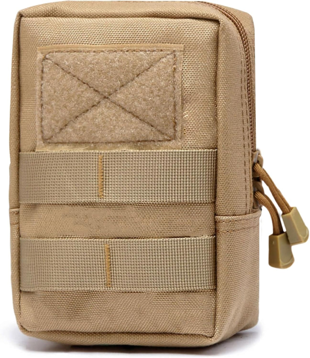 Compact Tactical Utility Pouch with Molle System and Zipper Compartments