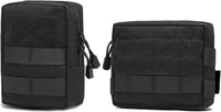 Compact Tactical Utility Pouch with Molle System and Zipper Compartments