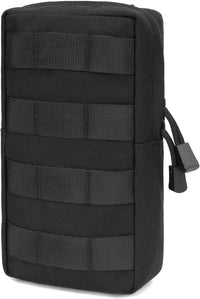 Compact Tactical Utility Pouch with Molle System and Zipper Compartments