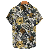 Tropical Hawaii Shirt with Short Sleeves – Mateo-White Pineapple-S-State of Style