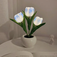 Tulip Night Lamp - LumiTulip-3 Blue-Batteries-State of Style