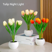 Tulip Night Lamp - LumiTulip-3 Orange-Batteries-State of Style