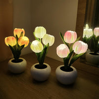 Tulip Night Lamp - LumiTulip-3 Orange-Batteries-State of Style