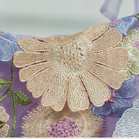 Tulle Cocktail Dress with Floral Appliqués - Rosalie-Purple-XS-State of Style