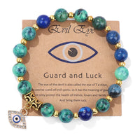 Turkish Evil Eye Pendant Bracelet | Protection Beads Jewellery-17 CM (Sold out!)-Lapis Azul-State of Style