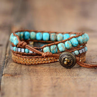 Turquoise Calming Energy Wrap Bracelet - Elara-State of Style