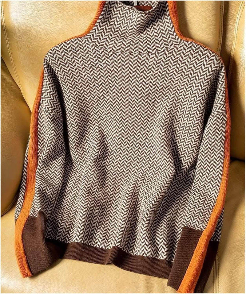 Ladies' roll neck sweater made of soft knit - Amira