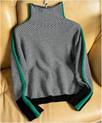 Ladies' roll neck sweater made of soft knit - Amira