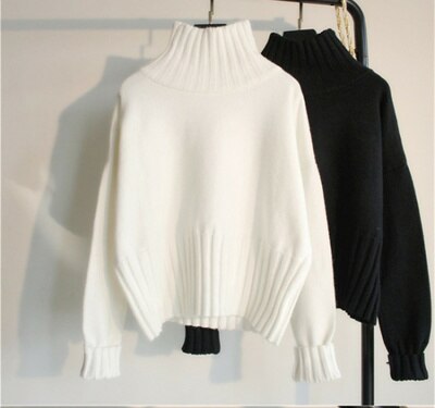 Turtleneck Sweater for Women – Cozy & Timeless Knitwear-White-State of Style