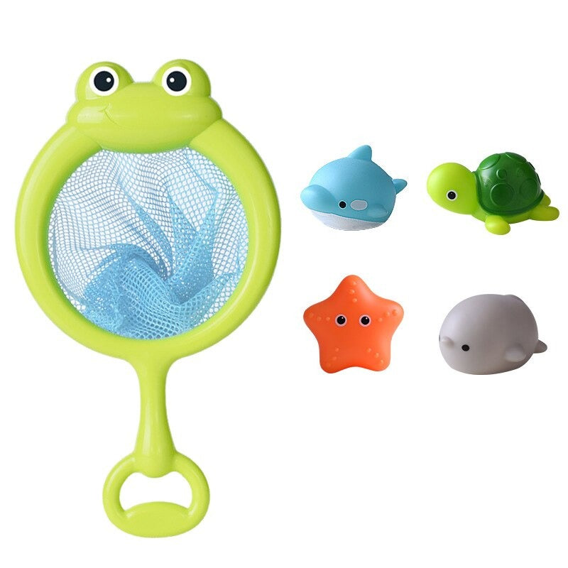 Twinkling Bath Buddies Set - Theodore-4 Bath Toys + Scoop Net-State of Style
