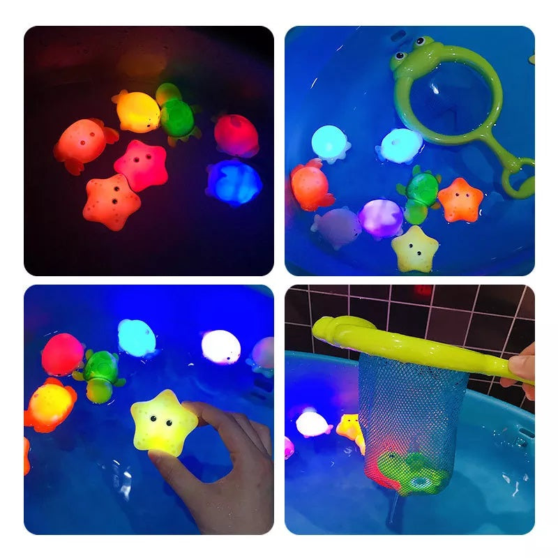 Twinkling Bath Friends Set - Theodore-4 badspeeltjes + Schepnet-State of Style