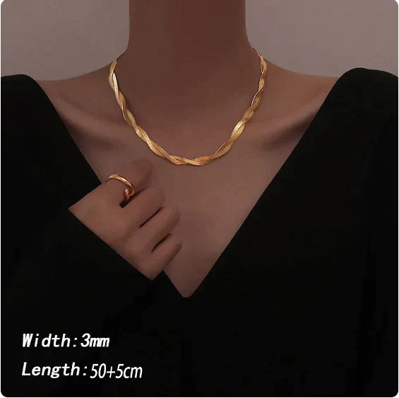 Twist Necklace and Bracelet Set | Elegant Jewellery-State of Style