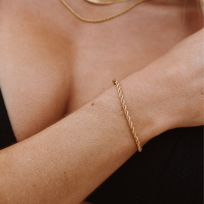 Twisted Link Bracelet - Sienna-Gold-State of Style