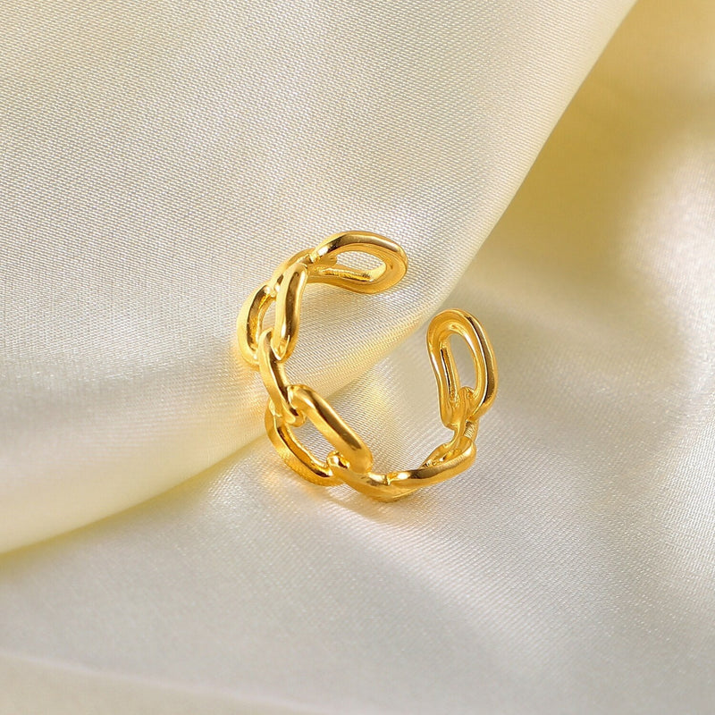 Twisted Link Open Ring - Nexa-State of Style