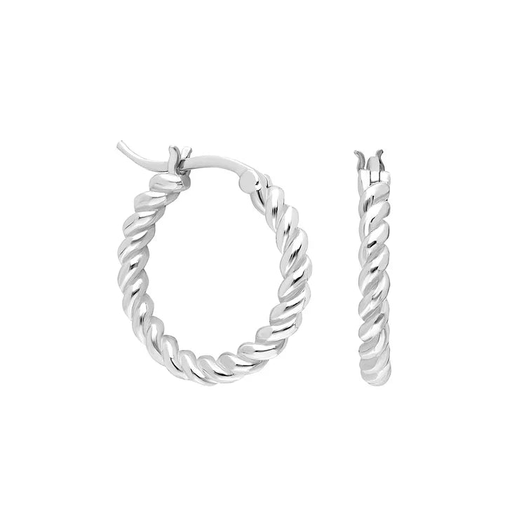 Twisted Silver Earrings – Mireille-State of Style