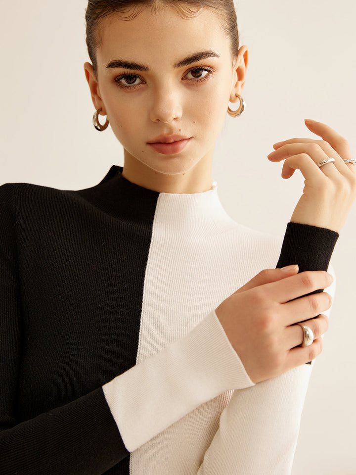 Two-Coloured Sweater for Women - Eloise-XS-State of Style