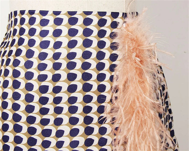 Two-Piece Chiffon Summer Set with Belt and Skirt – Maurelle-S-State of Style