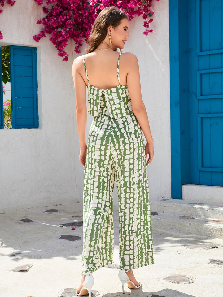 Two-Piece Green Set with Loose-Fitting Blouse and Trousers – Naëlle-S-State of Style