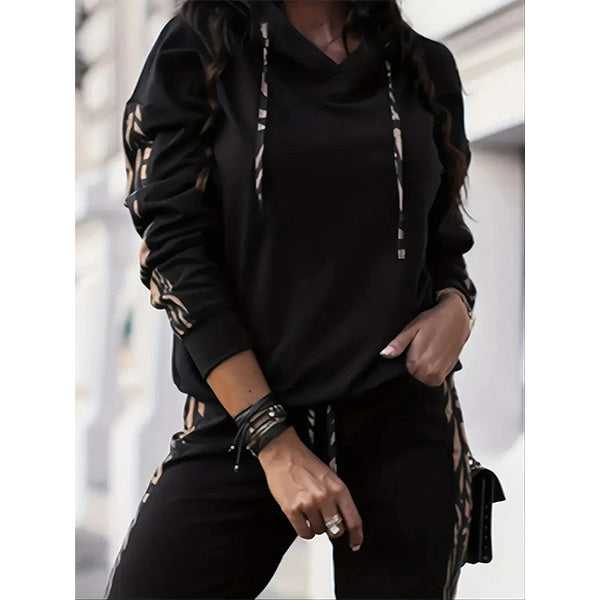 Two-Piece Ladies' Sports Set – Yara-Black-S-State of Style