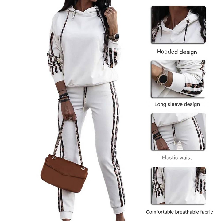 Two-Piece Ladies' Sports Set – Yara-Black-S-State of Style