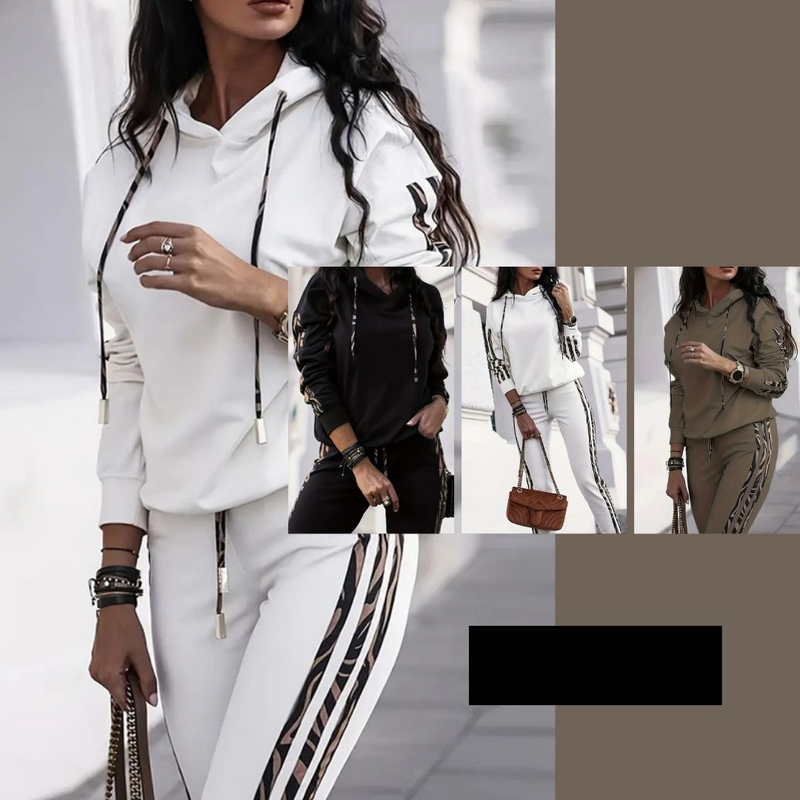 Two-Piece Ladies' Sports Set – Yara-Black-S-State of Style