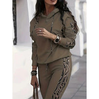 Two-Piece Ladies' Sports Set – Yara-Brown-S-State of Style