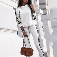 Two-Piece Ladies' Sports Set – Yara-White-S-State of Style