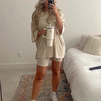 Two-piece lounge and leisurewear for women – Fenja-Oatmeal-S-State of Style