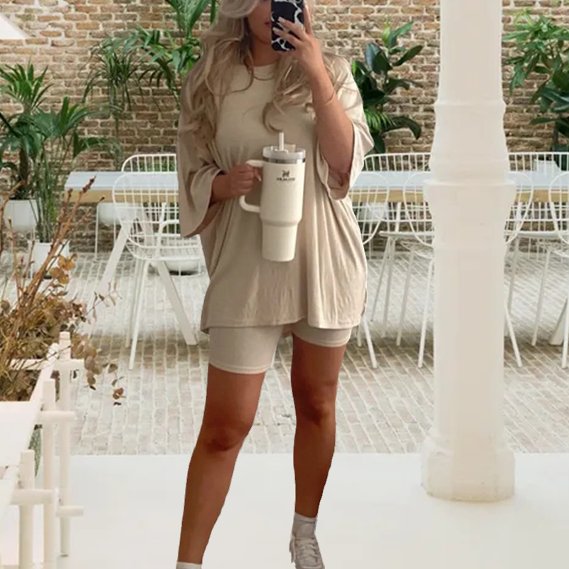Two-piece lounge and leisurewear for women – Fenja-Oatmeal-S-State of Style