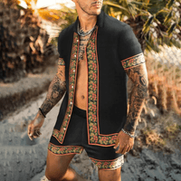 Two-piece men's summer set with patchwork print – Malik-Style 12-M-State of Style