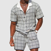 Two-piece Men's Summer Suit with Check Pattern – Jules-Gray-S-State of Style