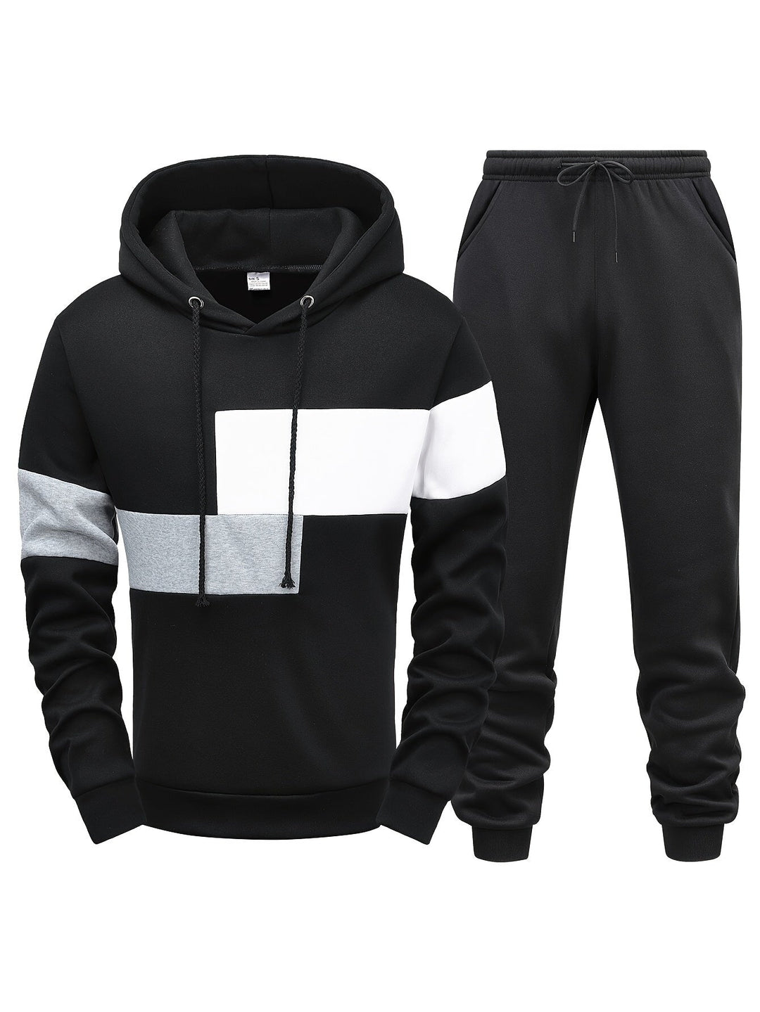 Two-Piece Men's Tracksuit - Lorenzo-Black-S-State of Style