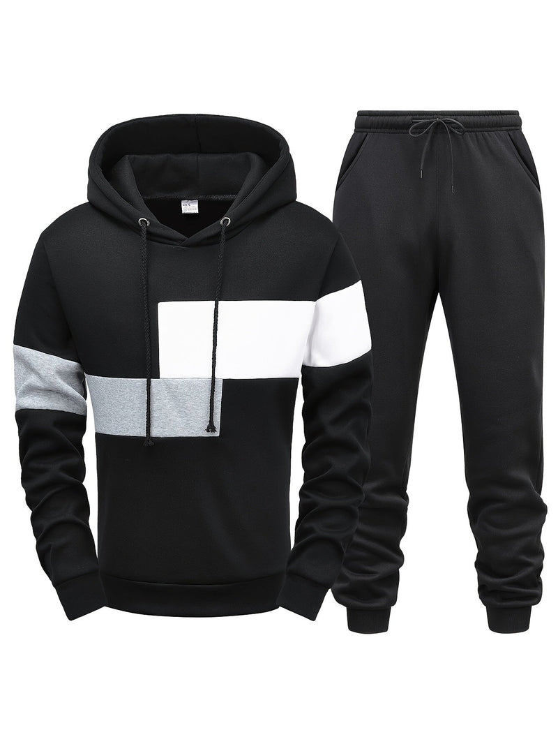 Two-Piece Men's Tracksuit - Lorenzo-Black-S-State of Style