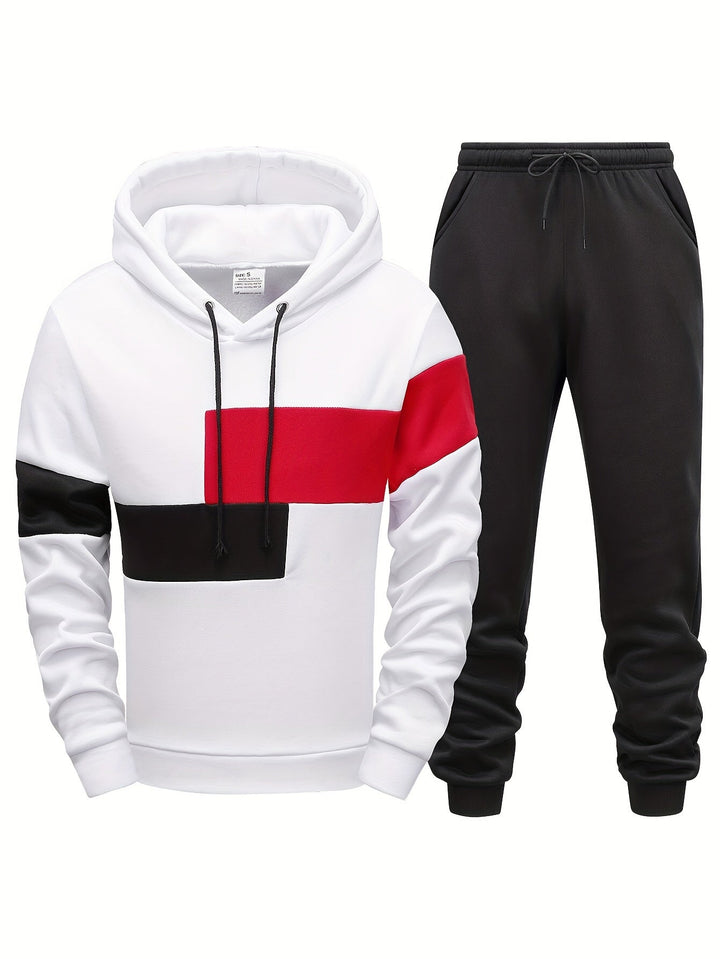 Two-Piece Men's Tracksuit - Lorenzo-White-S-State of Style