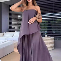 Two-Piece Off-Shoulder Blouse and Maxi Skirt Set for Women – Jolina-XS-State of Style