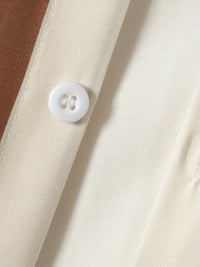 Two-piece set with striped print short-sleeve shirt and shorts - Mateo-Apricot-M-State of Style