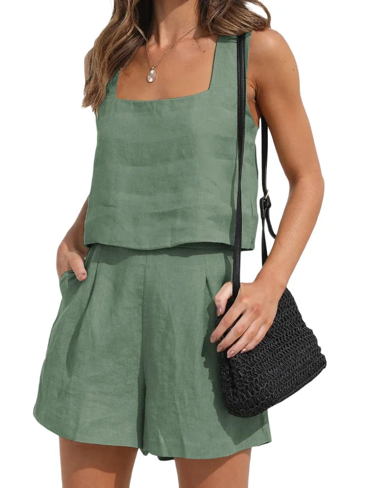 Two-piece summer outfit with style – Emilia-Green-S-State of Style