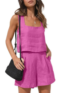 Two-piece summer outfit with style – Emilia-Pink-S-State of Style