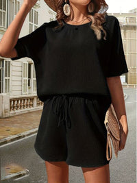 Two-Piece Summer Set for Ladies - Isla-Black-S-State of Style