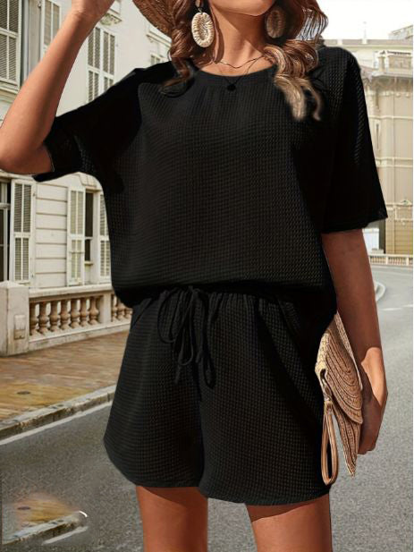 Two-Piece Summer Set for Ladies - Isla-Black-S-State of Style