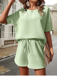 Two-Piece Summer Set for Ladies - Isla-Matcha Green-S-State of Style