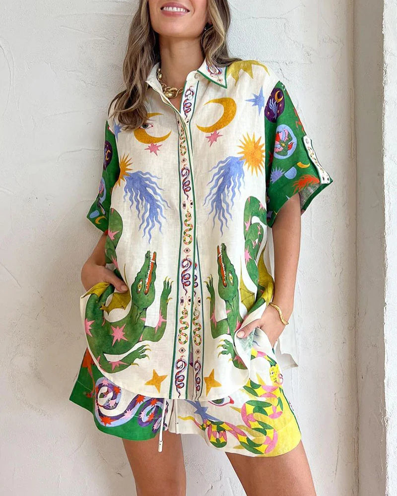 Two-piece summer set for ladies with colour and comfort – Mira-S-State of Style