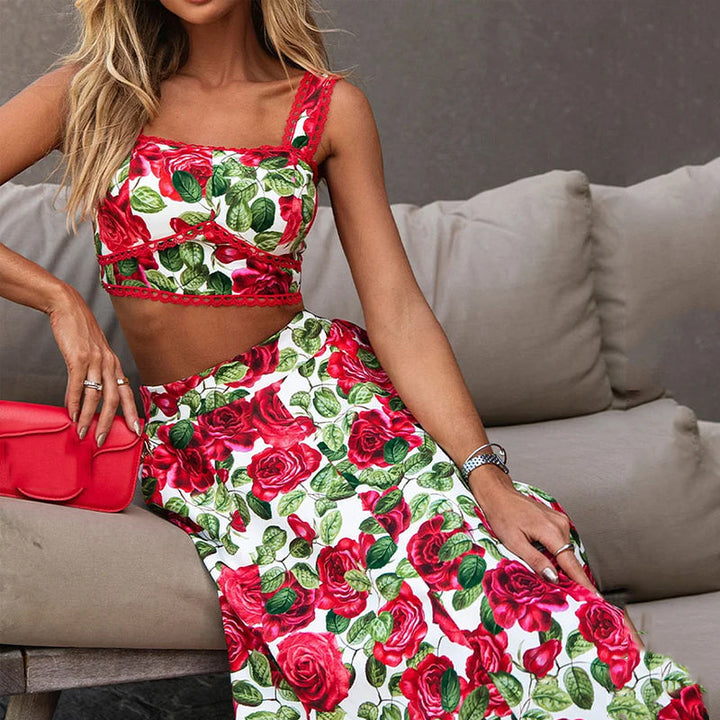 Two-piece Summer Set with Open Waist – Solenne-S-State of Style