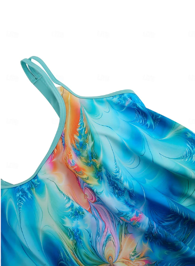 Two-piece tankini swimsuit with classic print – Camille-XS-State of Style