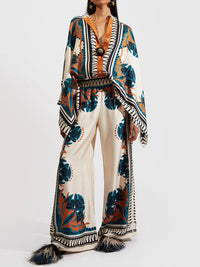 Two-piece Women's Linen Streetwear Set with Ethno Print – Samira-White-S-State of Style
