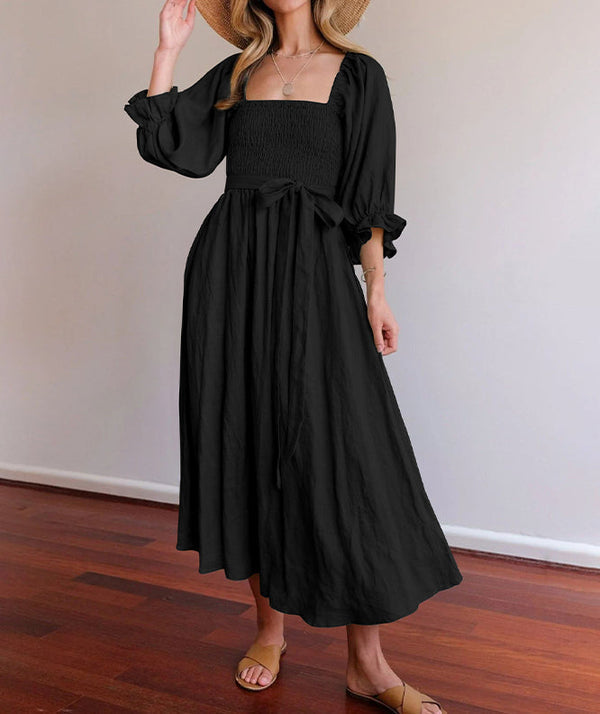 Two-Way Maxi Summer Dress - Celina-Black-S-State of Style