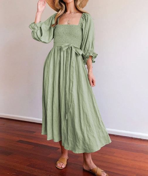 Two-Way Maxi Summer Dress - Celina-Green-S-State of Style