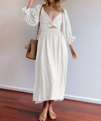 Two-Way Maxi Summer Dress - Celina-White-S-State of Style