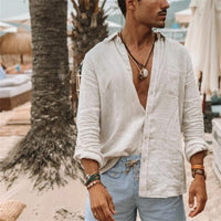 Tyler – Men’s Linen Shirt-Green-M-State of Style