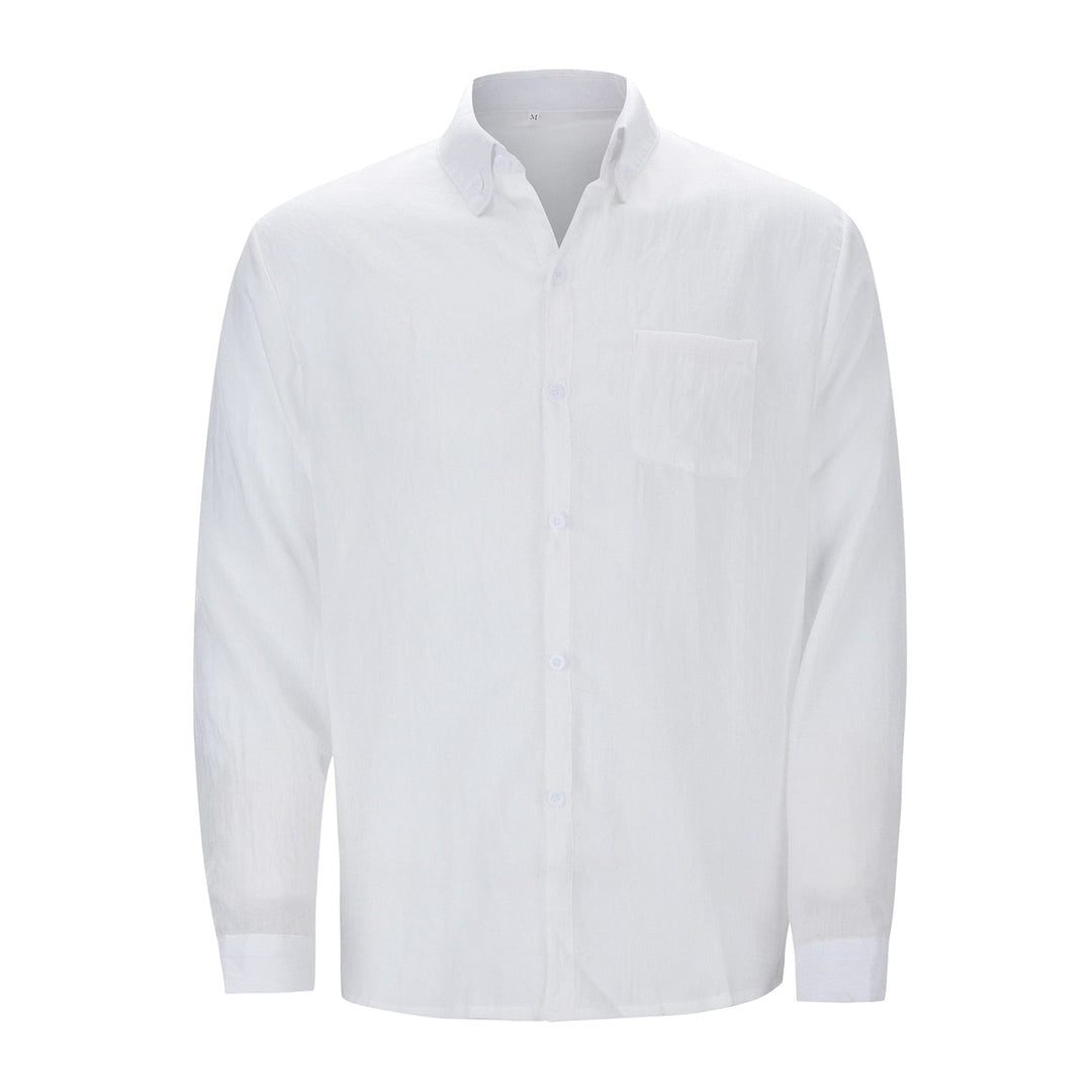 Tyler – Men’s Linen Shirt-White-M-State of Style